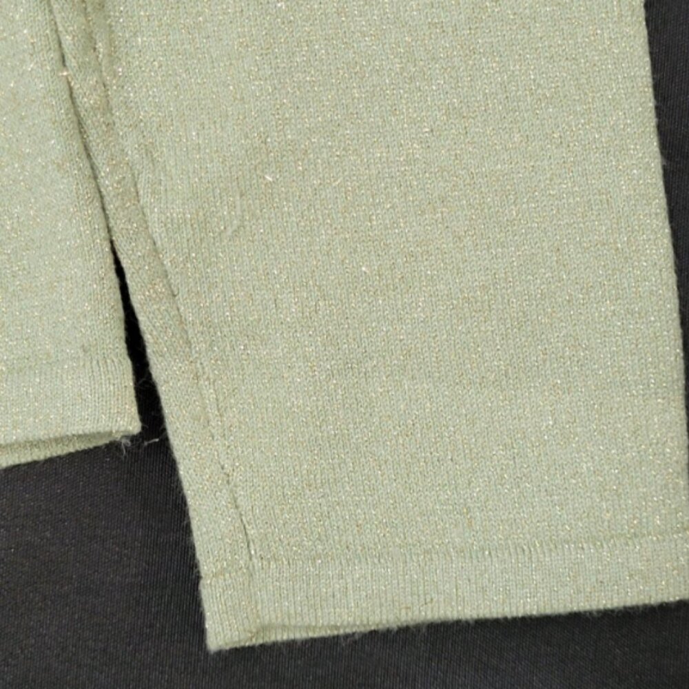 Alfred Dunner Stretchy Knit Top in Metallic Sage Green - Picture 5 of 6